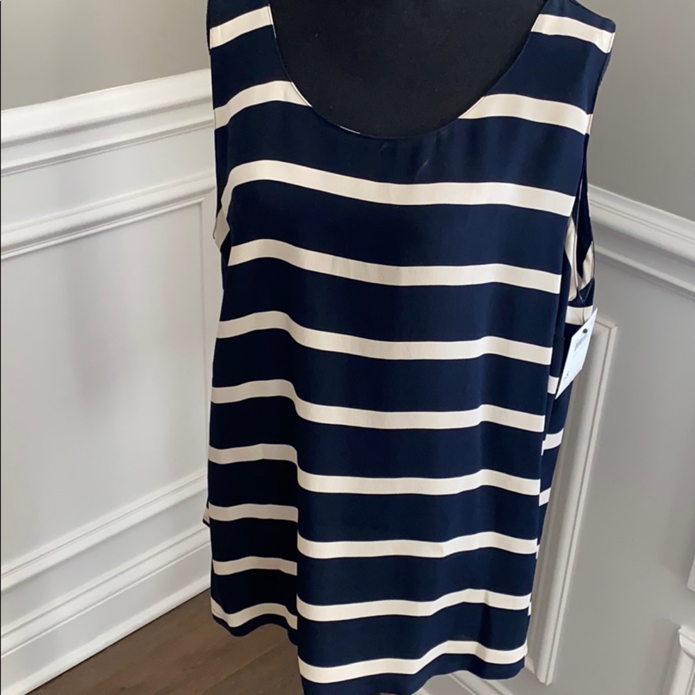 VTG Dana Buchman Silk Striped Tank Size 18